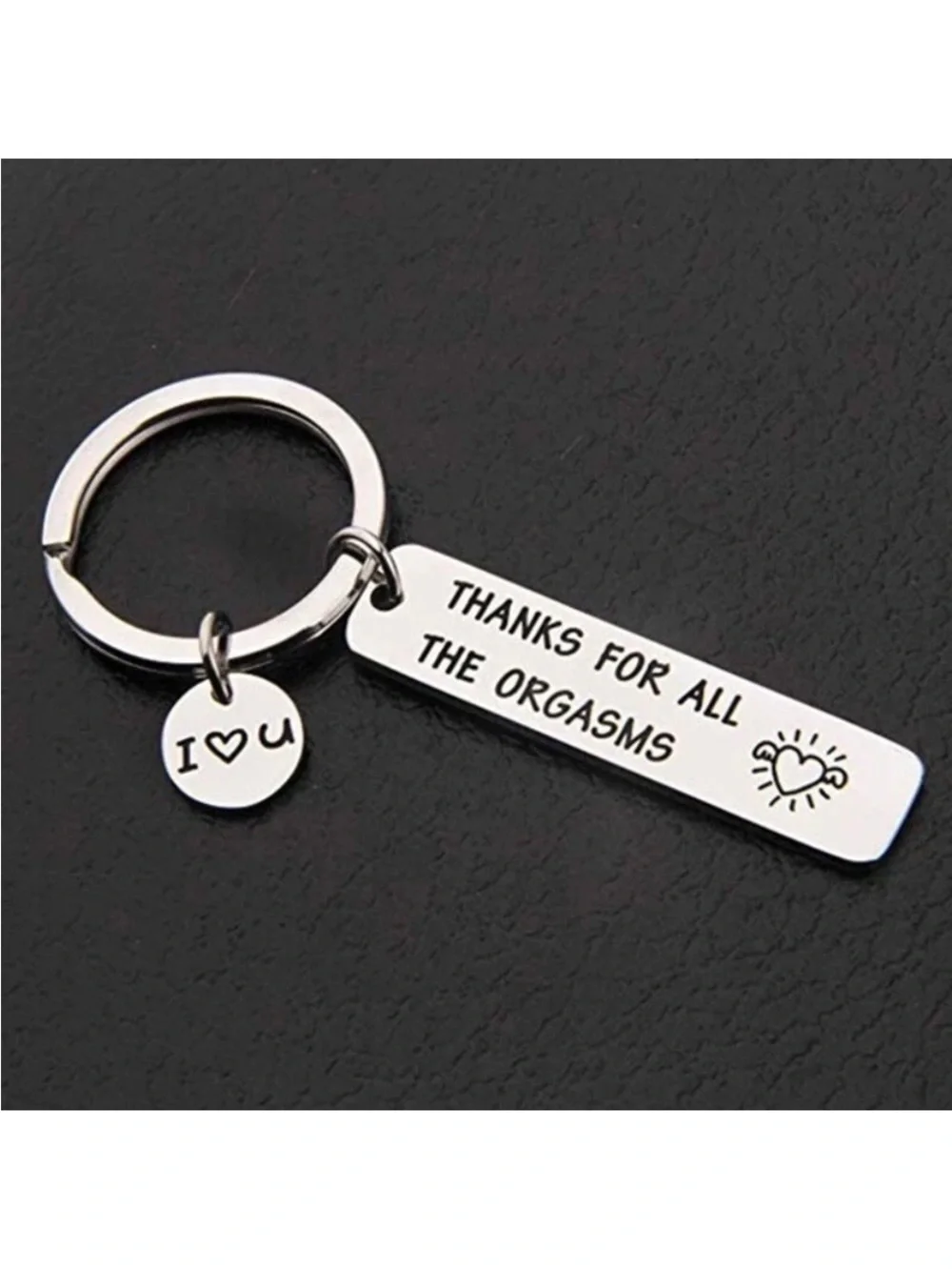 Silver Engraved Keychain - 